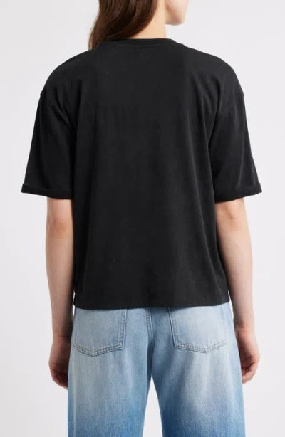 Hugo Boss Boss Orange Evi Rhinestone Embellished Cotton Graphic T-shirt In Black