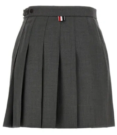 Thom Browne Skirts Blacks And Greys In Gray
