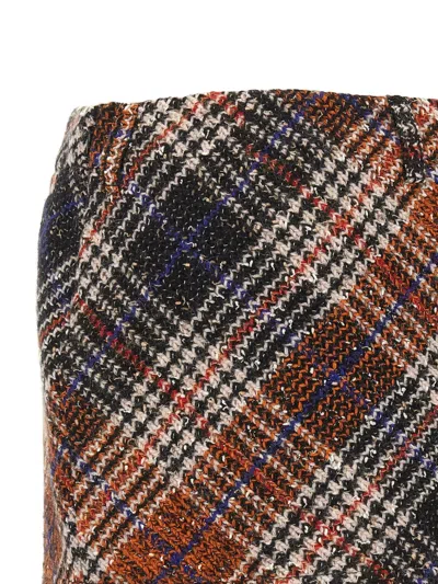Missoni Plaid Mini Skirt Belt Loops In Multi