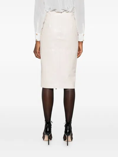 Elisabetta Franchi Skirts Milk In Animal Print