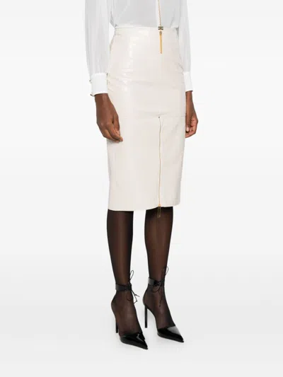 Elisabetta Franchi Skirts Milk In Animal Print