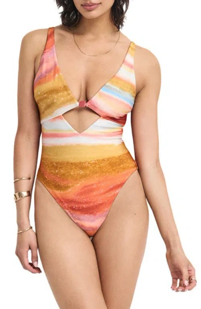 Vitamin A ® Terra Cutout One-piece Swimsuit In Multi