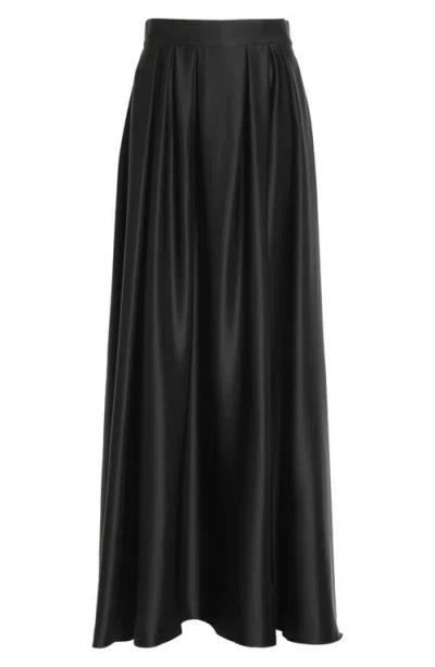 St John St. John Liquid Satin Skirt In Black