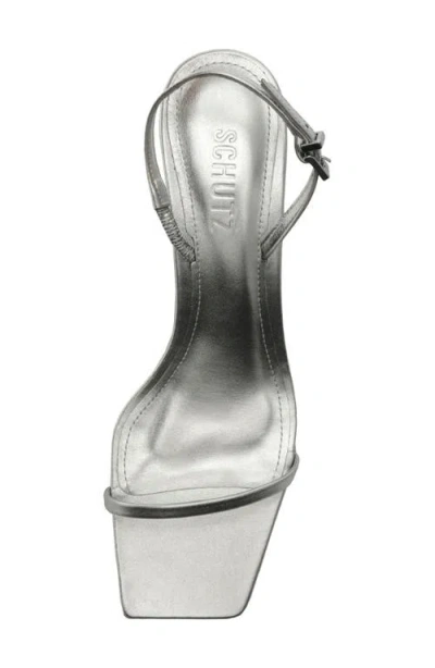 Schutz Judith Slingback Sandal In Silver