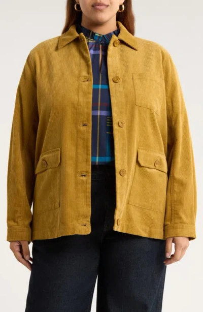 Seasalt Cornwall Hydrock Corduroy Shirt Jacket In Yellow