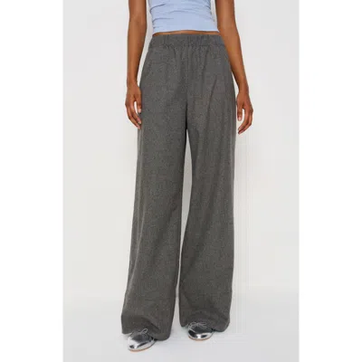 Reformation Fernando Wide Leg Pants In Gray