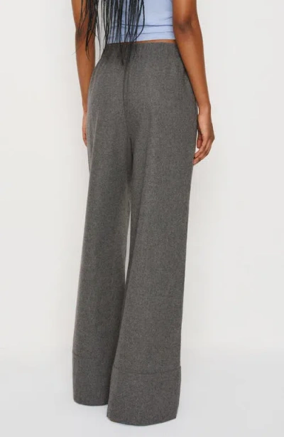 Reformation Fernando Wide Leg Pants In Gray
