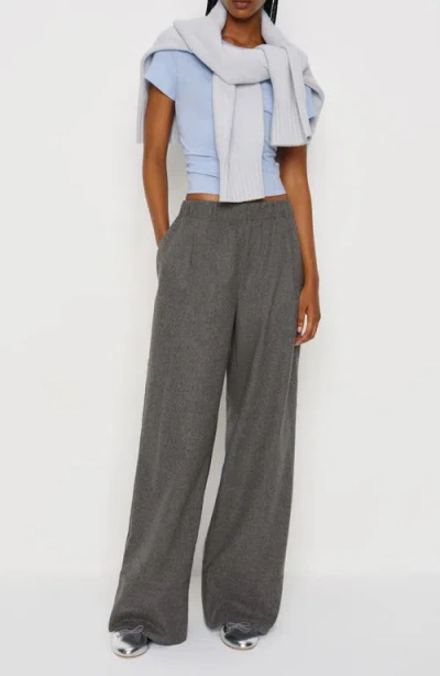 Reformation Fernando Wide Leg Pants In Gray
