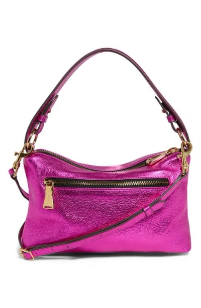 Aimee Ava Convertible Leather Shoulder Bag In Pink