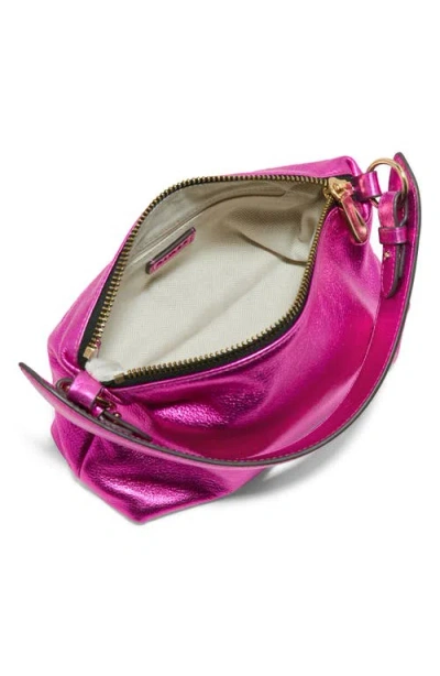 Aimee Ava Convertible Leather Shoulder Bag In Pink
