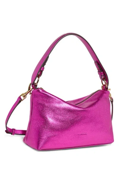 Aimee Ava Convertible Leather Shoulder Bag In Pink
