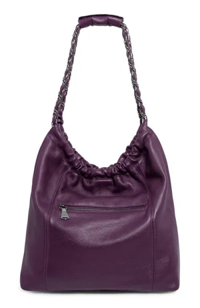 Aimee Large Lennon Shoulder Bag In Purple