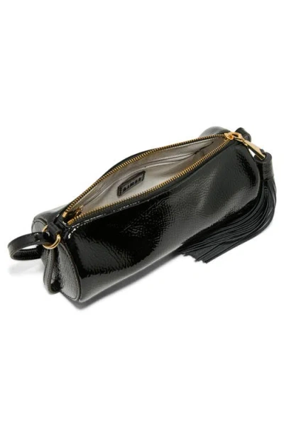 Aimee Barrel Leather Shoulder Bag In Black