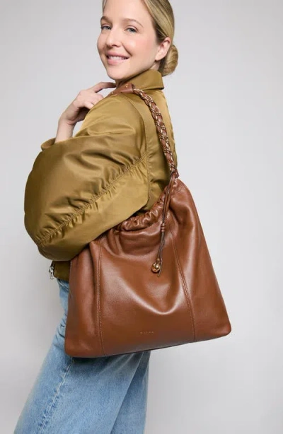 Aimee Large Lennon Shoulder Bag In Brown