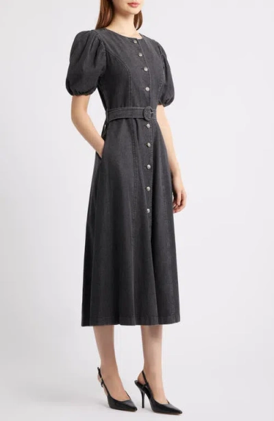 freemarket denim dress FREEMARKET Denim Acid Size Small Washed Midi Dress