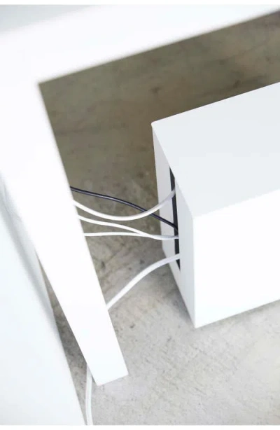 Yamazaki Rolling Cable Management Box In White