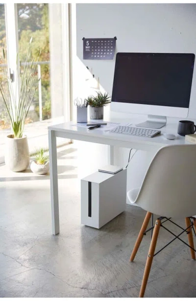 Yamazaki Rolling Cable Management Box In White