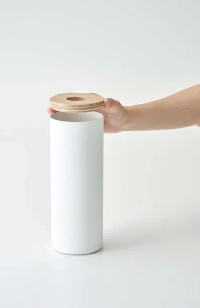 Yamazaki Large Round Tissue Case In White