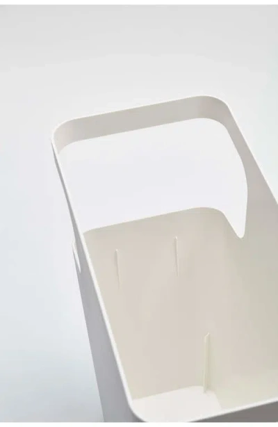 Yamazaki Side Table Trash Can In White