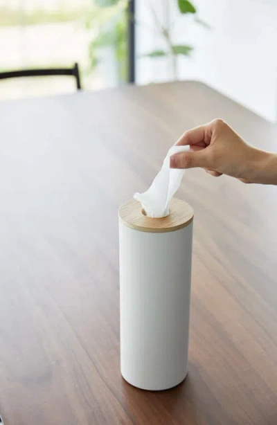 Yamazaki Large Round Tissue Case In White