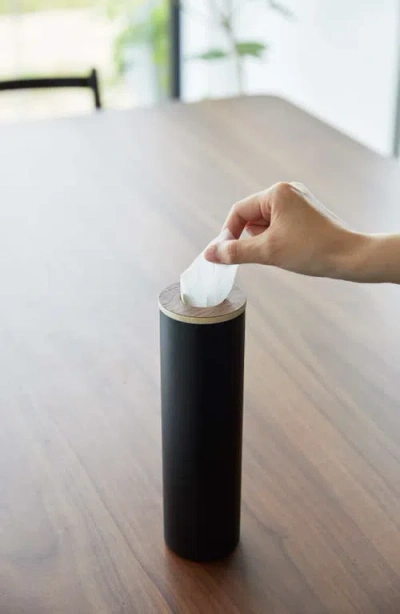 Yamazaki Small Round Tissue Case In Black