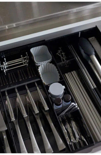 Yamazaki Expandable Cutlery Organizer In Black