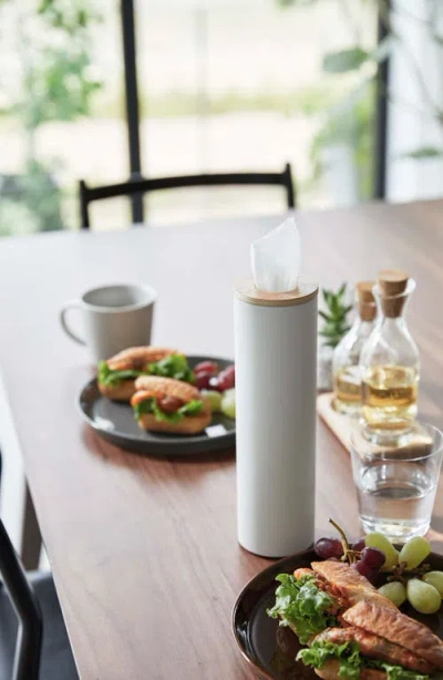 Yamazaki Small Round Tissue Case In White
