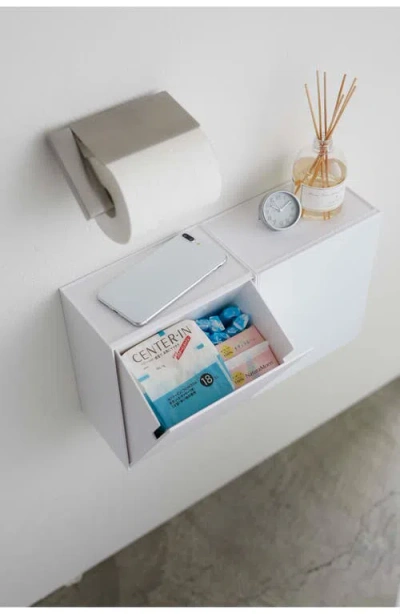 Yamazaki Wall Mounted Storage & Trash Bin In White