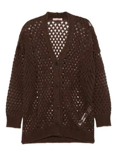 Twinset Sweaters Black Chocolate In Brown