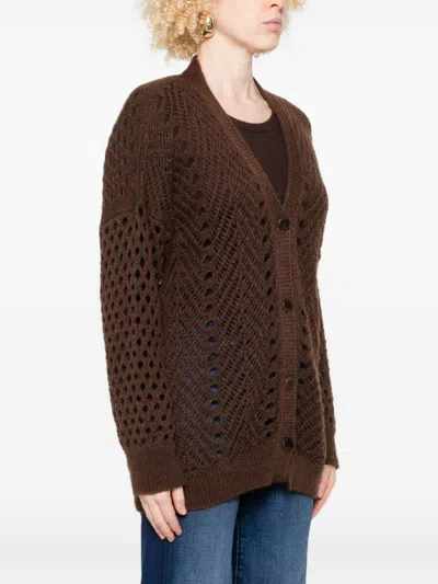 Twinset Sweaters Black Chocolate In Brown