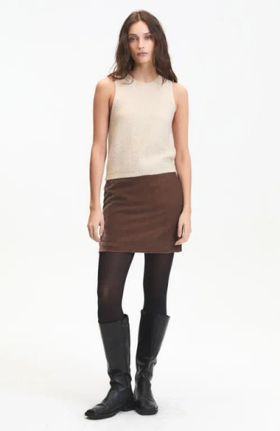 Deluc Angel Sequin Accent Sleeveless Sweater In Neutral