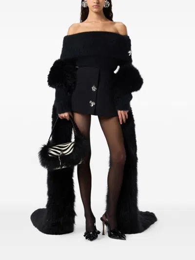 Blumarine Sweaters Blacks And Greys In Black