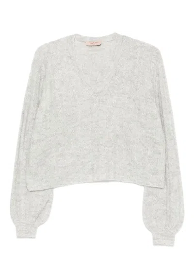 Twinset Sweaters Blacks And Greys In Neutral