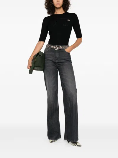 Twinset Sweaters Blacks And Greys In Black