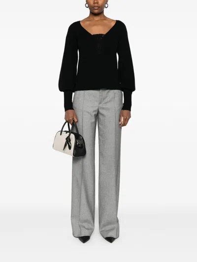 Twinset Sweaters Blacks And Greys In Black