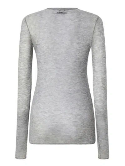 Pinko Grey Sweater With Sequins In Gray