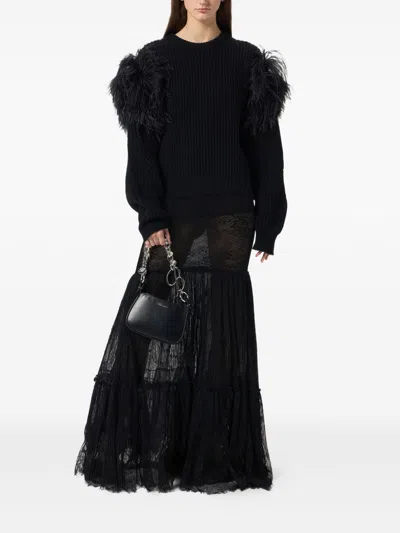 Blumarine Sweaters Blacks And Greys In Black