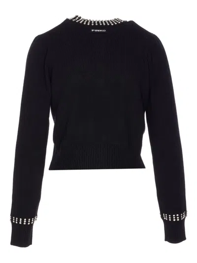 Pinko Sweaters Blacks And Greys In Black