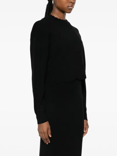 Twinset Wool-cashmere Blend Knitted Jumper In Black