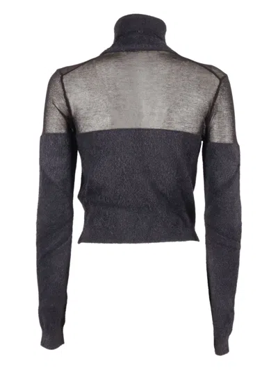 Elisabetta Franchi Sweaters Blacks And Greys In Black