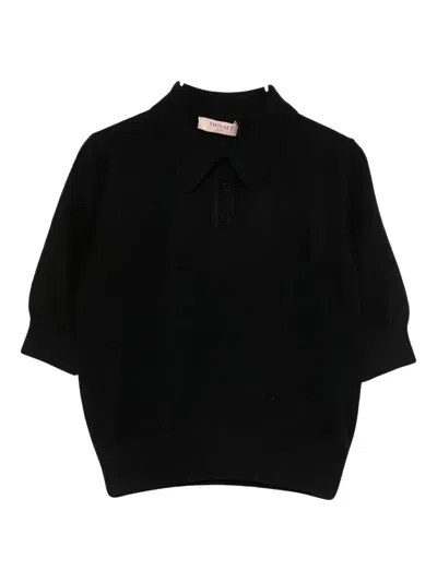 Twinset Sweaters Blacks And Greys In Black