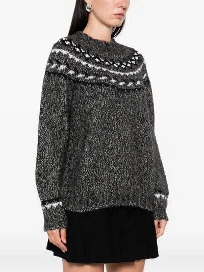 P.a.r.o.s.h Parosh Grey Alpaca Blend Sweaters In Multi
