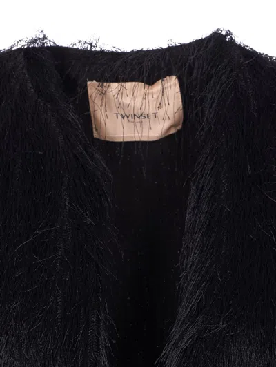 Twinset Sweaters Blacks And Greys In Animal Print