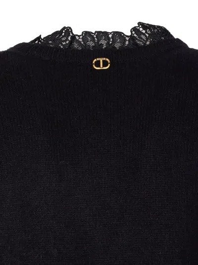 Twinset Sweaters Blacks And Greys In Multi