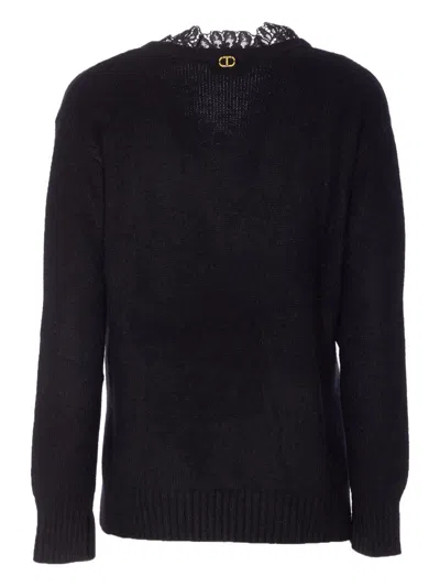 Twinset Sweaters Blacks And Greys In Multi