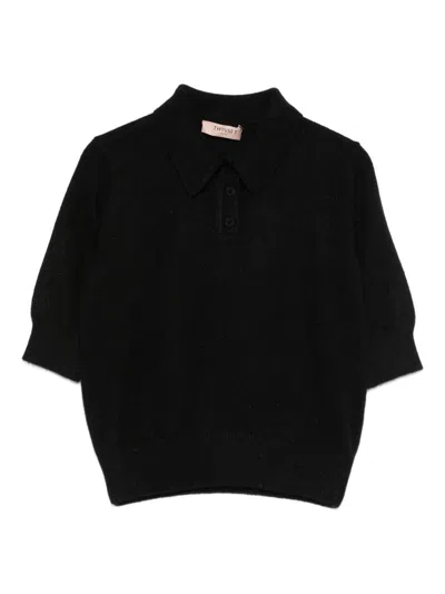 Twinset Sweaters Blacks And Greys In Multi