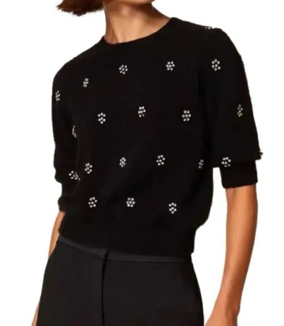 Twinset Sweaters Blacks And Greys In Animal Print