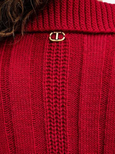 Twinset Sweaters Bright In Red