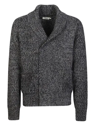Altea Wool Double-breasted Cardigan In Gray
