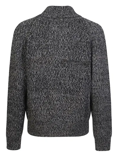 Altea Wool Double-breasted Cardigan In Gray